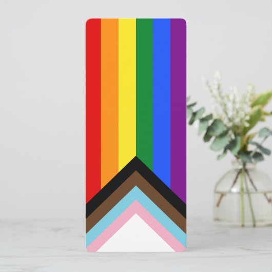 Gay Pride Intersection Rainbow Flag Notes Bladwijz (Staand voorkant)