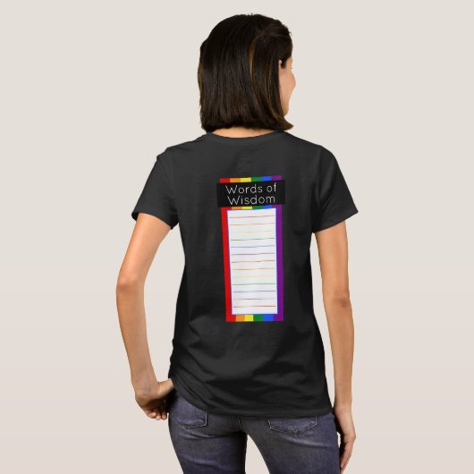 Gay Pride Intersection Rainbow Flag T-shirt (Achterkant volledig)