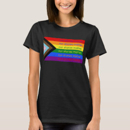 Gay Pride Intersection Rainbow Flag T-shirt