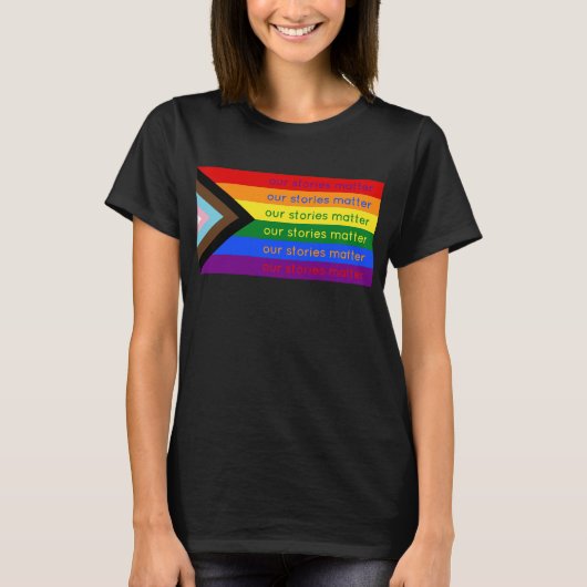 Gay Pride Intersection Rainbow Flag T-shirt (Voorkant)