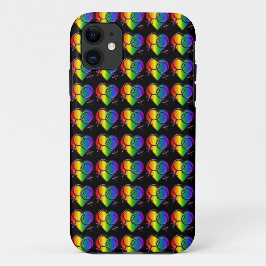 Gay Pride iPhone Case Women's Rainbow Love Hoesje (Achterkant)