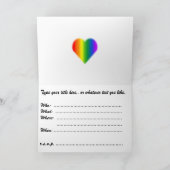 Gay Pride Kaarten Persoonlijk Liefdesuitnodiginge (Binnen)