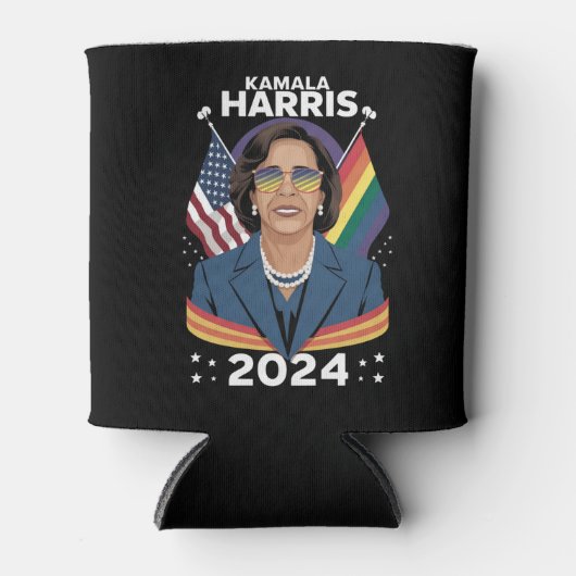Gay Pride Kamala Harris 2024 Vice President LGBTQ+ Blikjeskoeler (Voorkant)