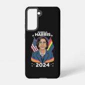 Gay Pride Kamala Harris 2024 Vice President LGBTQ+ Samsung Galaxy Hoesje (Achterkant)