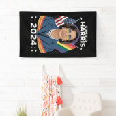 Gay Pride Kamala Harris 2024 Vice President LGBTQ+ Spandoek (Insitu)