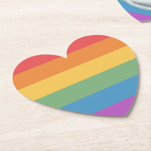 Gay Pride Kartonnen Onderzetters (Gekanteld)