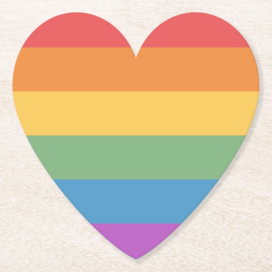 Gay Pride Kartonnen Onderzetters (Voorkant)