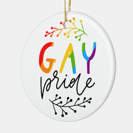 Gay Pride Keramisch Ornament (Links)