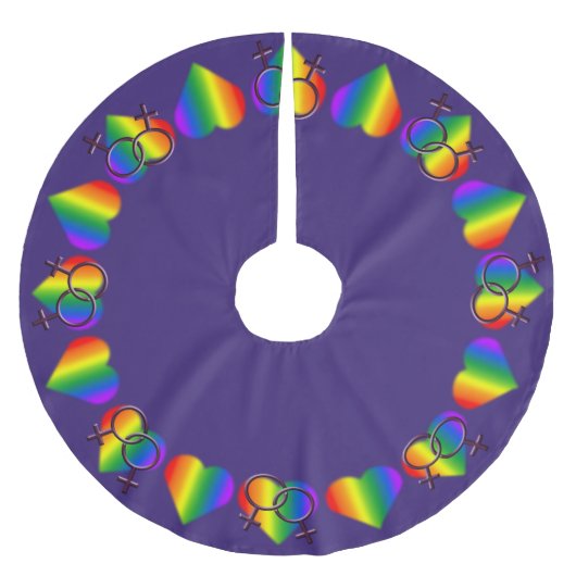 Gay Pride-kerstboom Rok-regenboogliefdesdecor Kerstboom Rok (Voorkant)