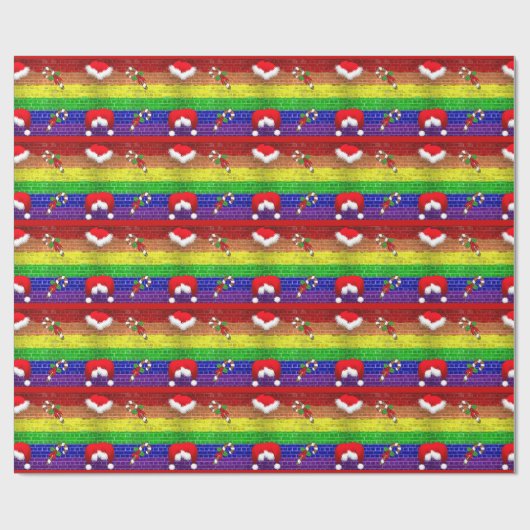 Gay Pride kerstcadeaubonnen Cadeaupapier (Vlak)