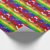 Gay Pride kerstcadeaubonnen Cadeaupapier (Hoek)