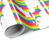 Gay Pride kerstHolly Cadeaupapier (Rol Hoek)