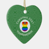 Gay Pride Kerstmis Angel LatijnX Aziatische Naam J Keramisch Ornament (Rechts)