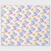 Gay Pride Kerstmis LGBT Rainbow Prettige feestdage Cadeaupapier (Vlak)