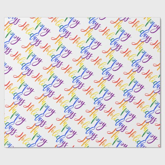 Gay Pride Kerstmis LGBT Rainbow Prettige feestdage Cadeaupapier (Vlak)