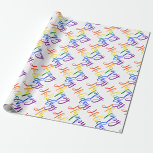Gay Pride Kerstmis LGBT Rainbow Prettige feestdage Cadeaupapier