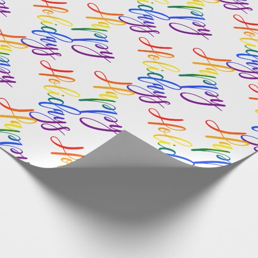 Gay Pride Kerstmis LGBT Rainbow Prettige feestdage Cadeaupapier (Hoek)