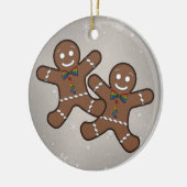 Gay Pride kerstontbijt Mannen Couple Keramisch Ornament (Links)