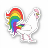 gay pride kip sticker (Voorkant)
