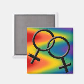 Gay Pride Koelkast Magneten Rainbow Lady Love Magn (Voorkant / Achterkant)