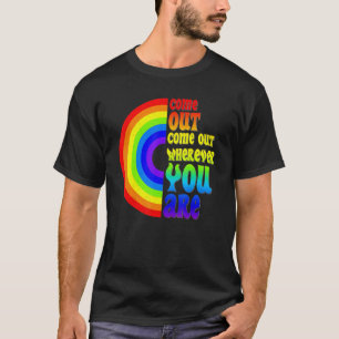 Gay Pride komt overal waar je regenboogvlag hebt. T-shirt