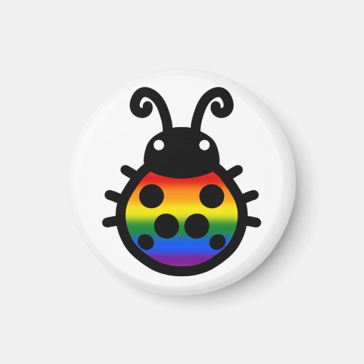 Gay Pride Ladybug Magnet (Voorkant)