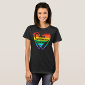 Gay Pride Lesbian Free Vaccinated Mam Hugs Lgbt 20 T-shirt (Voorkant volledig)