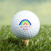 Gay Pride Lesbian LGBT Rainbow Waterverf Golfballen (Insitu Shirt)