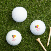 Gay Pride Lesbian LGBT Rainbow Waterverf Golfballen (Insitu Gras)