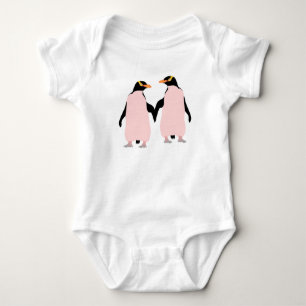Gay Pride Lesbian Penguins Holding Hands Romper