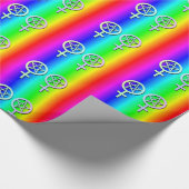 Gay Pride Lesbian Pentacle Handfasting Gift Wrap 4 Cadeaupapier (Hoek)