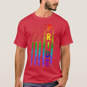 Gay Pride Lesbian USA Flag Lgbt T-shirt