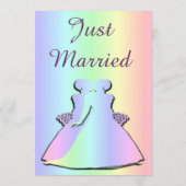 Gay Pride Lesbian Wedding Reception Uitnodiging (Achterkant)