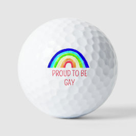 Gay Pride Lesbisch LGBT Regenboog Waterverf Golfballen