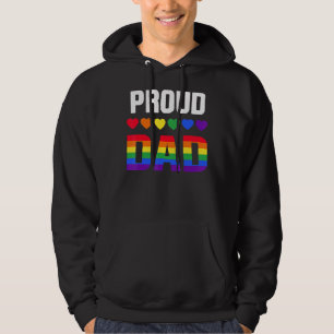 Gay Pride Lgbetqia+ Proud Dad Lgbt Parent Pride Da Hoodie