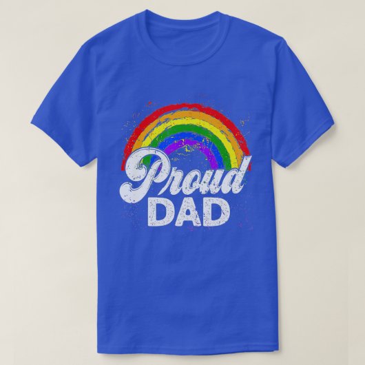 Gay Pride LGBT Ally Rainbow Father T-shirt (Design voorkant)