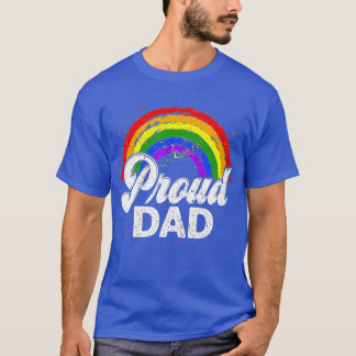 Gay Pride LGBT Ally Rainbow Father T-shirt