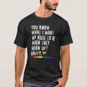 Gay Pride LGBT Awareness Parents Mom Dad Lesbian P T-shirt (Voorkant)