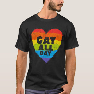 Gay Pride Lgbt Bisexual Boys Mannen de hele dag T-shirt