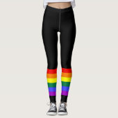 Gay Pride LGBT Colorful Rainbow Leggings (Voorkant)