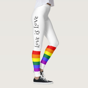 Gay Pride LGBT Colorful Rainbow Love Leggings