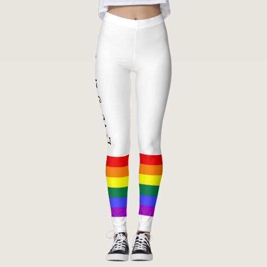 Gay Pride LGBT Colorful Rainbow Love Leggings (Voorkant)