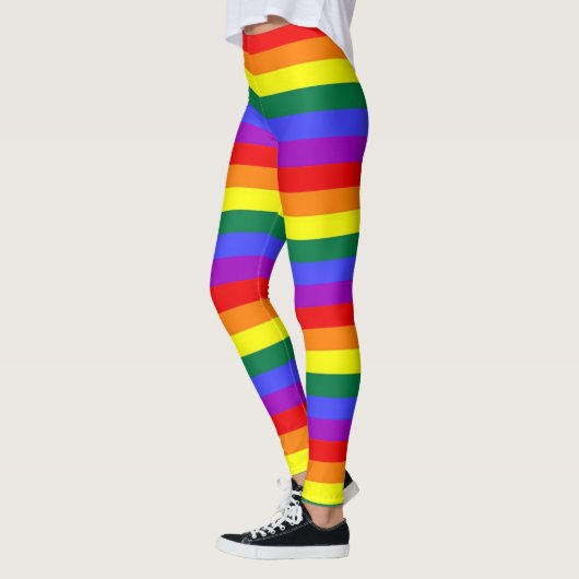 Gay Pride LGBT Colorful Rainbow Patroon Leggings (Links)