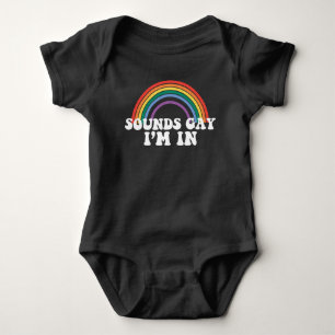 Gay Pride LGBT Geluiden Gay Ik Ben In Regenboog Ga Romper