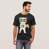 gay pride lgbt hart turkse van kat eigenaar t-shirt (Voorkant volledig)