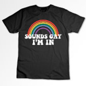 gay pride lgbt klinkt gay ik ben in regenboog gay t-shirt