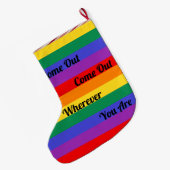 Gay Pride LGBT komt uit Regenboogvlagliefdeswijn Grote Kerstsok (Achterkant (Hangend))