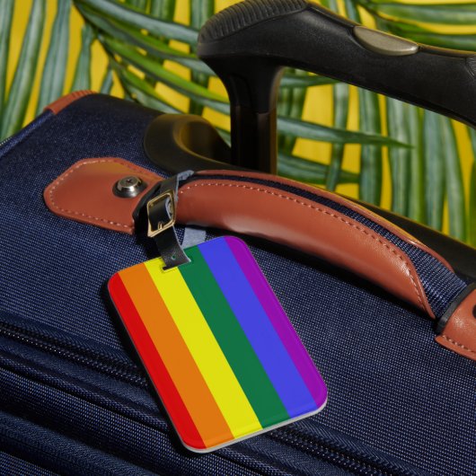 Gay Pride LGBT Rainbow Bagagelabel (Voorkant Insitu 1)