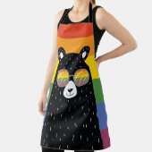 Gay Pride LGBT Rainbow-Beer in glazen vorm Schort (Insitu)