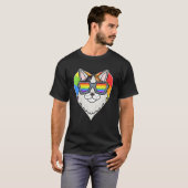 Gay Pride LGBT Rainbow - Cat Breed Turkey Van - L T-shirt (Voorkant volledig)